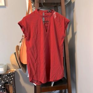 Express red cutout blouse